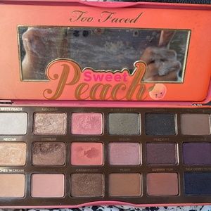 Gently used Too Faced Sweet Peach Eyeshadow Palette